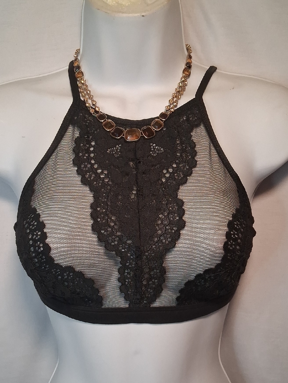 Victoria's Secret Black Lace Bra Top